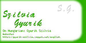 szilvia gyurik business card